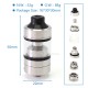 SXK Tripod 2 Style RTA Rebuildable Tank Atomizer - Silver, 2.0ml, 22mm, Air Pins: 0.8, 1.0, 1.2, 1.5, 1.8, 2, 2.5, 3, 3.5, 4mm