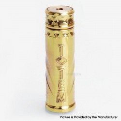 Totem Style Mechanical Mod - Gold, Brass, 1 x 18650