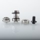 Tripod 2 Style RTA Rebuildable Tank Atomizer - Silver, 2.0ml, 22mm, Air Pins 0.8, 1.0, 1.2, 1.5, 1.8, 2, 2.5, 3, 3.5, 4mm