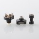 Wick'd Bridg'd Style RBA Bridge for Boro Devices / Billet / BB Mod Kit - Black, 1.2mm, 2.5mm, 3.0mm, 3.5mm, 4.0mm