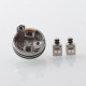 Wick'D W2CK'D Style RDA Rebuildable Dripping Atomizer w/ BF Pin - Silver, 5 PCS Air Pins, 22mm